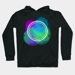 Holographic flower - abstract design in cool colours Hoodie